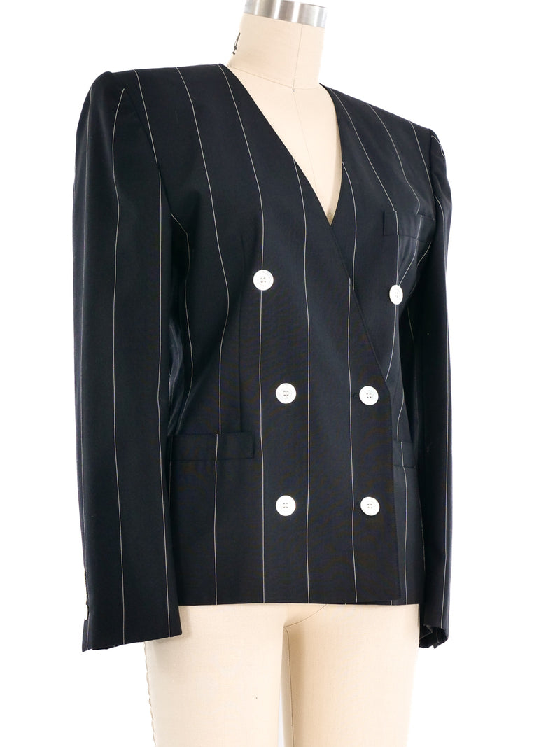 Escada Pinstripe Blazer Jacket arcadeshops.com