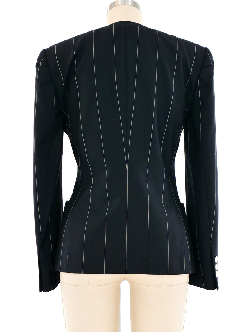 Escada Pinstripe Blazer Jacket arcadeshops.com