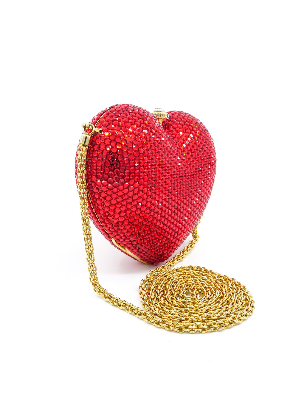 Anthony David Crystal Handbag - Red Heart