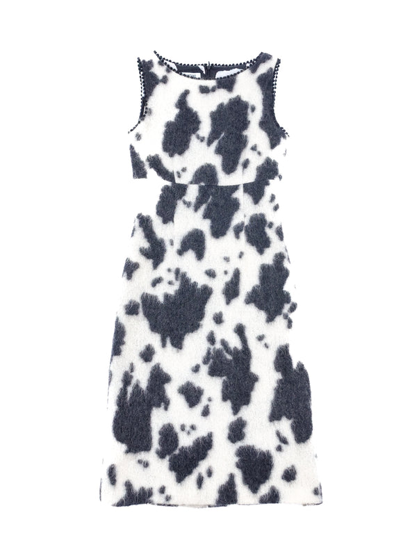 Moschino Cow Printed Mohair Dress Dress arcadeshops.com