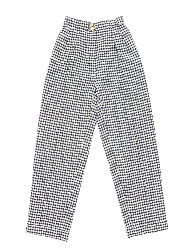 Chanel Houndstooth Tweed Trousers Bottom arcadeshops.com