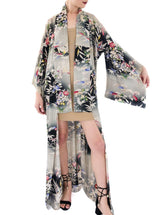 Floral Printed Ombre Kimono Jacket arcadeshops.com