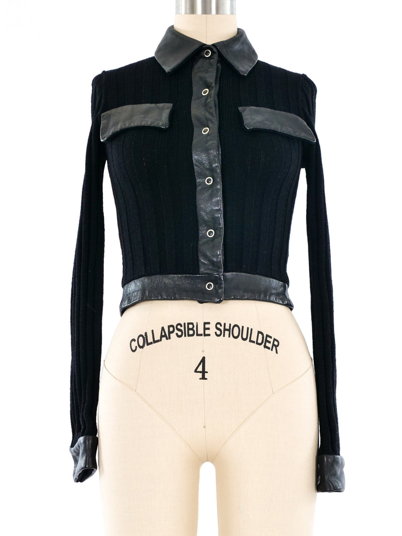 Rudi Gernreich Rib Knit Cropped Jacket Jacket arcadeshops.com