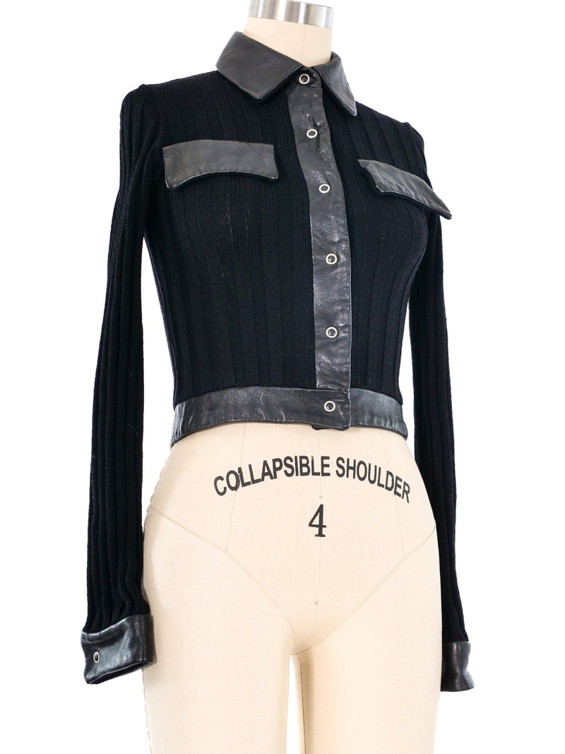 Rudi Gernreich Rib Knit Cropped Jacket Jacket arcadeshops.com