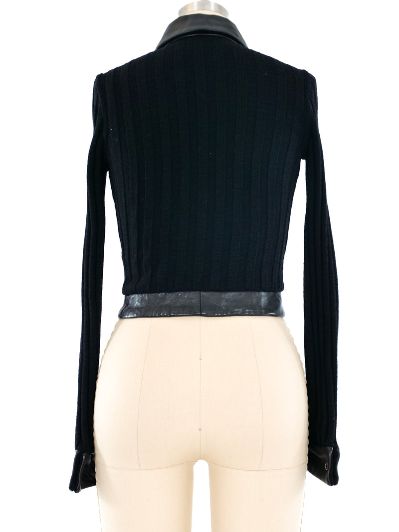 Rudi Gernreich Rib Knit Cropped Jacket Jacket arcadeshops.com