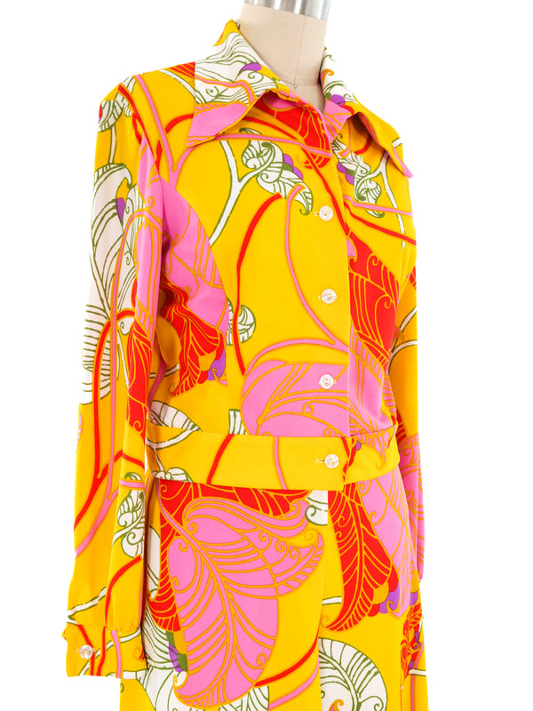 Neon Floral Printed Jersey Ensemble Suit arcadeshops.com