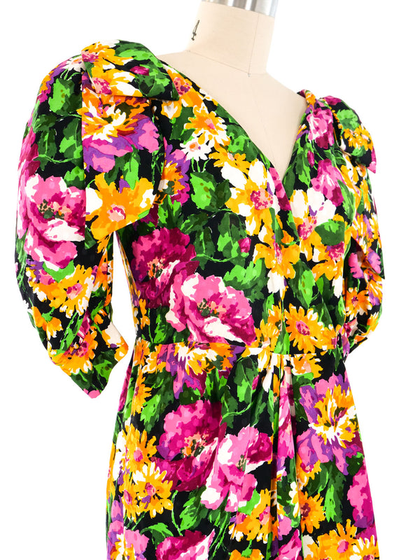 Givenchy Puff Sleeve Floral Dress Dress arcadeshops.com