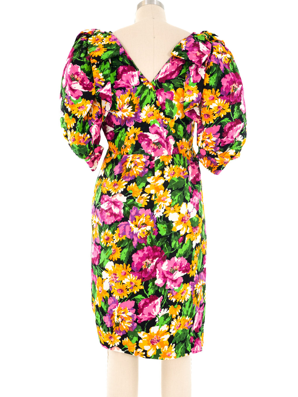 Givenchy Puff Sleeve Floral Dress