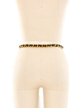 Chanel Black Leather Chain Belt Accessory arcadeshops.com