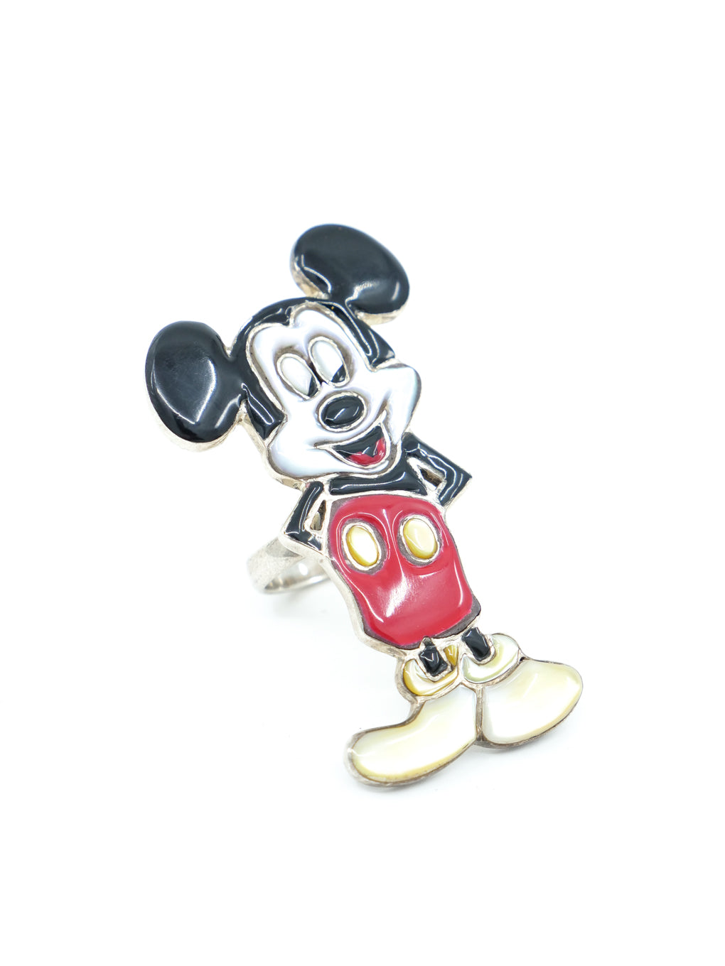 Disney Ring - Sterling Silver Mickey Mouse Belt Buckle - Size - 5