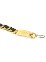 Chanel Black Leather Chain Belt Accessory arcadeshops.com