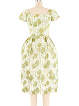 1960's Metallic Floral Brocade Dress Dress arcadeshops.com