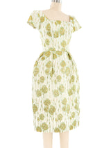 1960's Metallic Floral Brocade Dress Dress arcadeshops.com