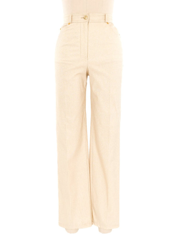 St. John Metallic Gold Trousers Bottom arcadeshops.com