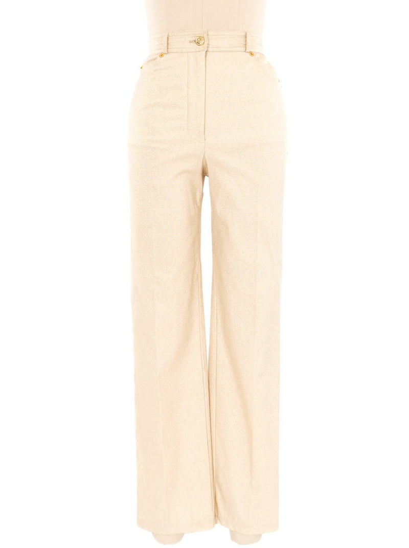 St. John Metallic Gold Trousers Bottom arcadeshops.com