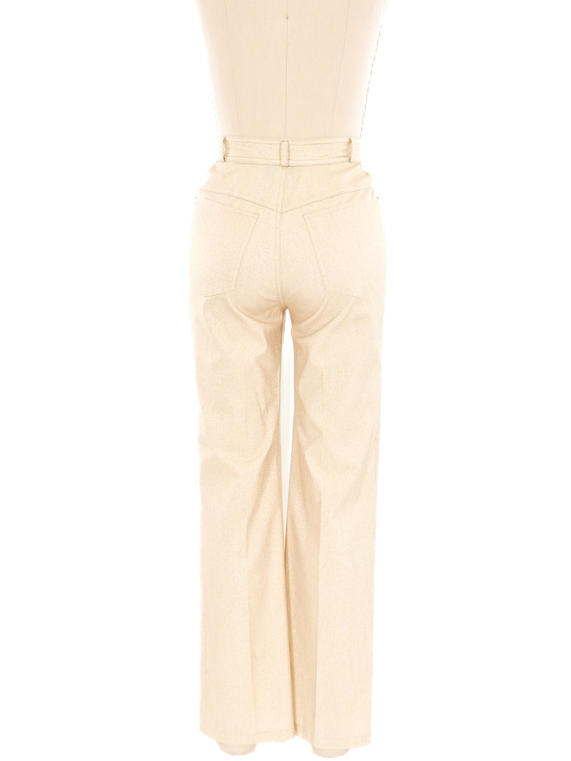 St. John Metallic Gold Trousers Bottom arcadeshops.com