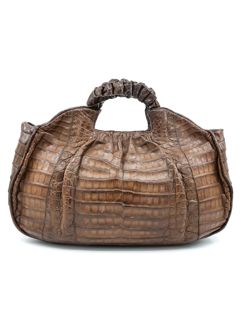 Nancy Gonzalez Chocolate Crocodile Handbag Accessory arcadeshops.com