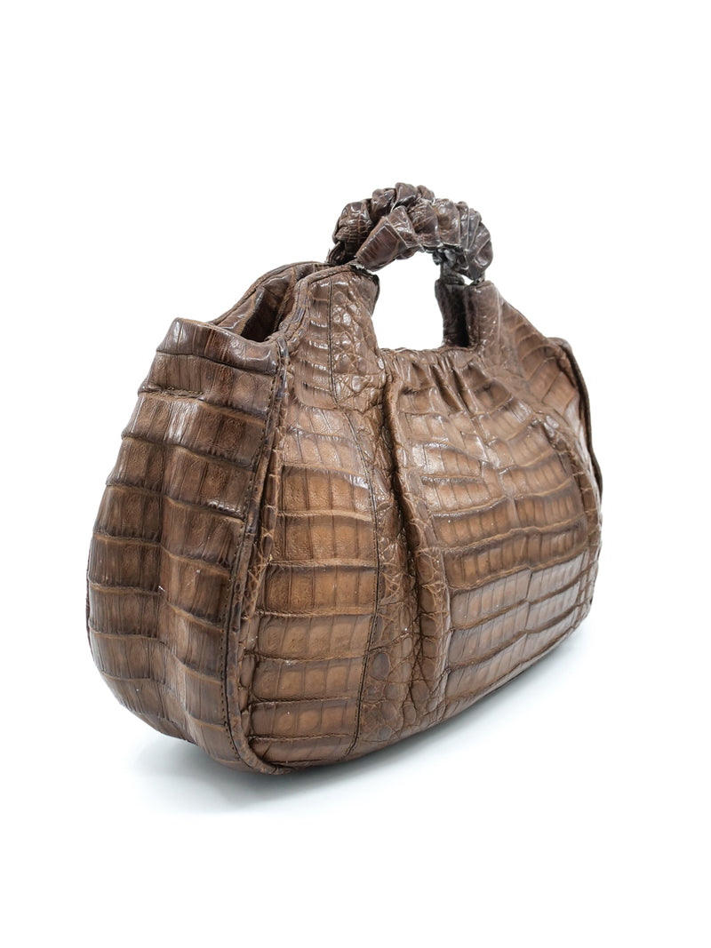 Nancy Gonzalez Chocolate Crocodile Handbag Accessory arcadeshops.com