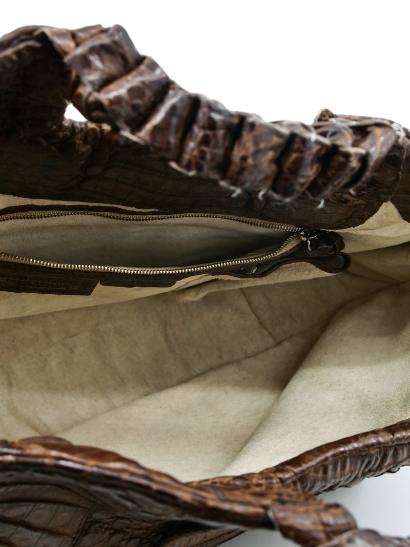Nancy Gonzalez Chocolate Crocodile Handbag Accessory arcadeshops.com