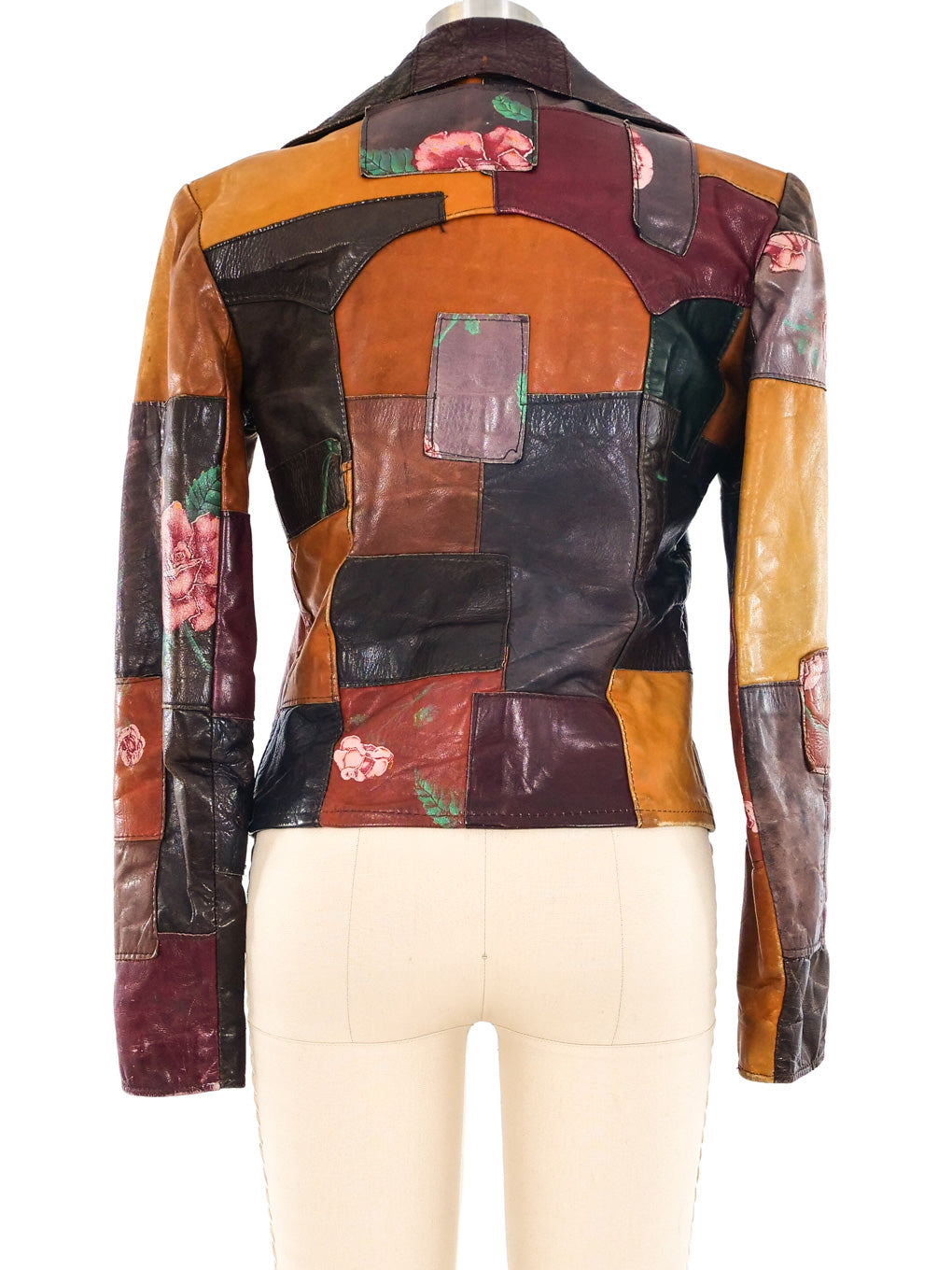 Women Slim Fit Cropped Steampunk Rock Stud Jacket In