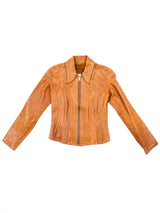 East West Applique Leather Jacket Jacket arcadeshops.com