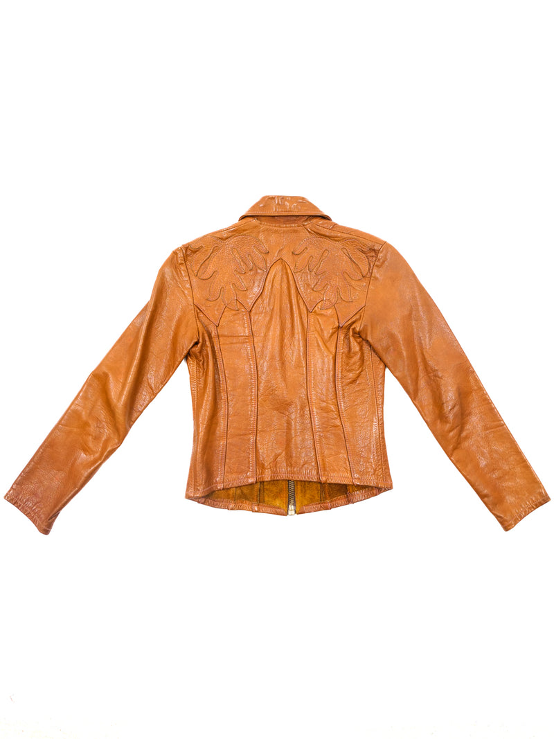 East West Applique Leather Jacket Jacket arcadeshops.com