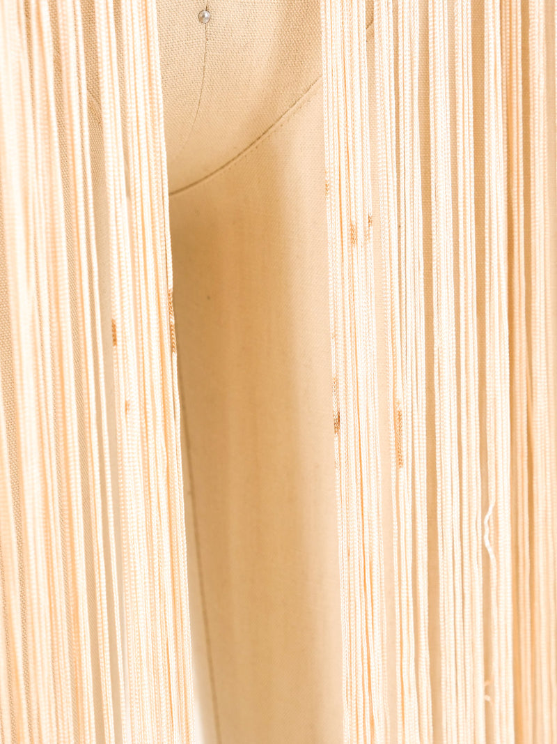 Floral Embroidered Fringed Shawl Jacket arcadeshops.com