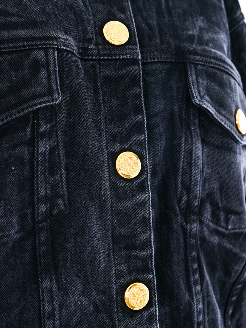 Chainlink Embroidered Denim Jacket Jacket arcadeshops.com