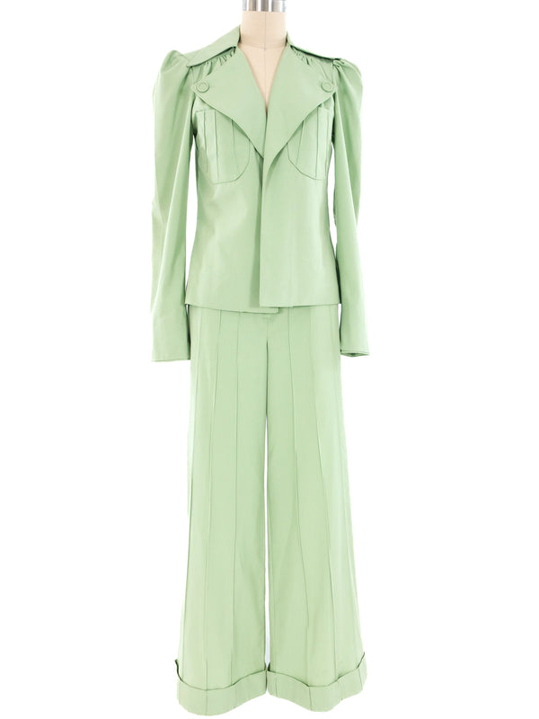1970's Puff Sleeve Pant Suit Suit arcadeshops.com