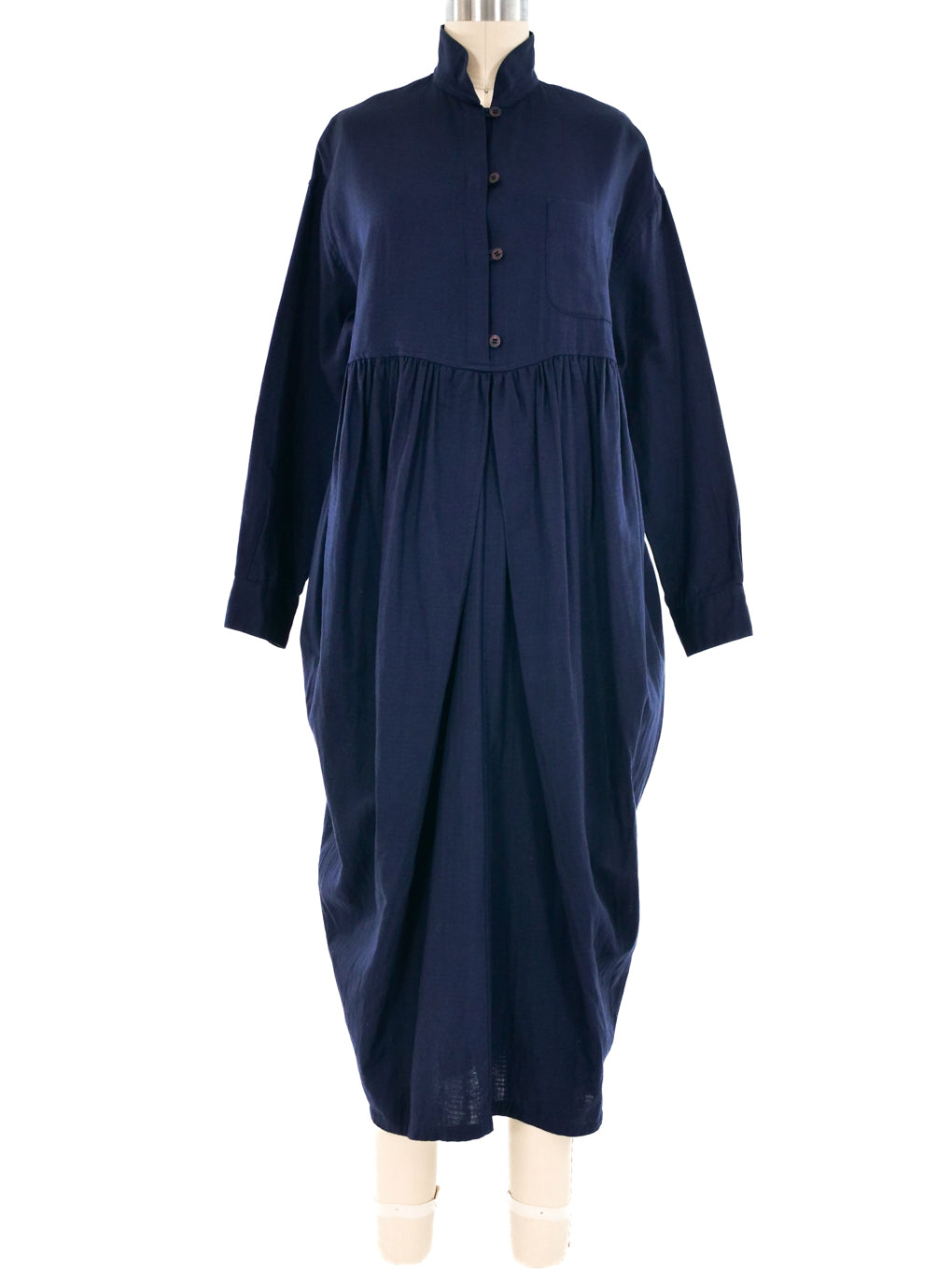 blue velvet lace dress Clarice Silk-Velvet Dress in Steel Blue main image 0