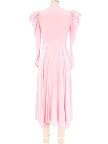 Rodarte Puff Sleeve Silk Dress