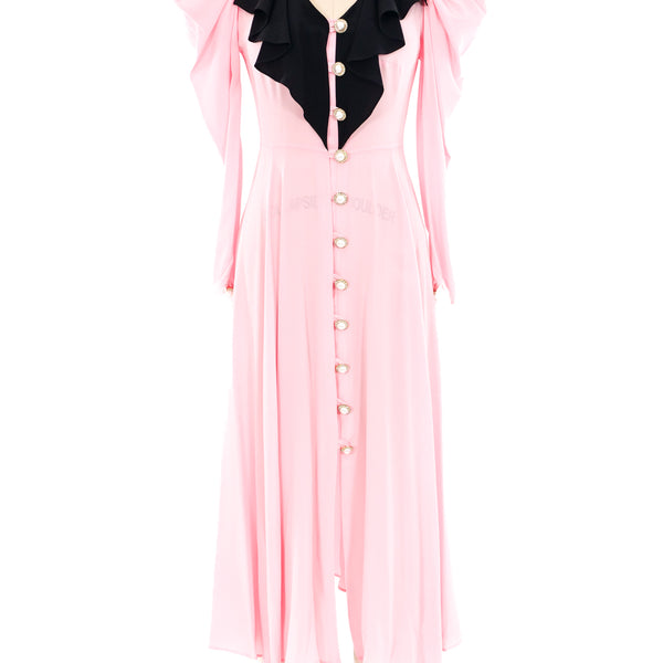 Rodarte Puff Sleeve Silk Dress