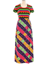 Lanvin Geometric Print Maxi Dress Dress arcadeshops.com
