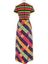 Lanvin Geometric Print Maxi Dress Dress arcadeshops.com