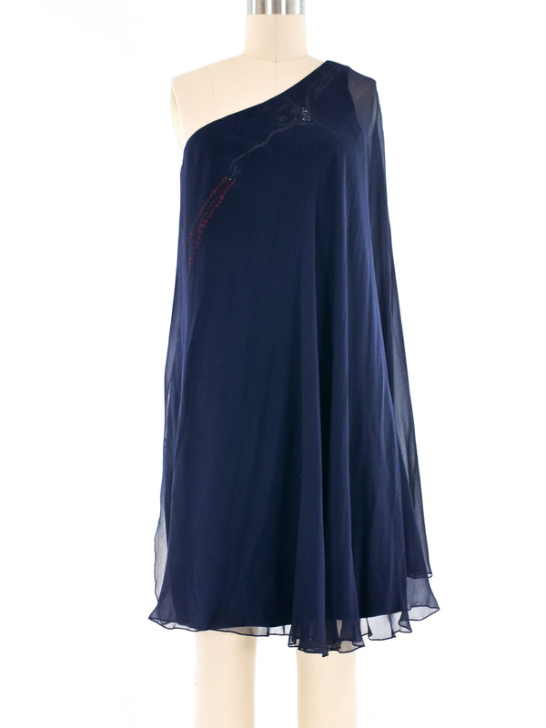 Azzaro Cat Motif Jeweled Mini Dress Dress arcadeshops.com