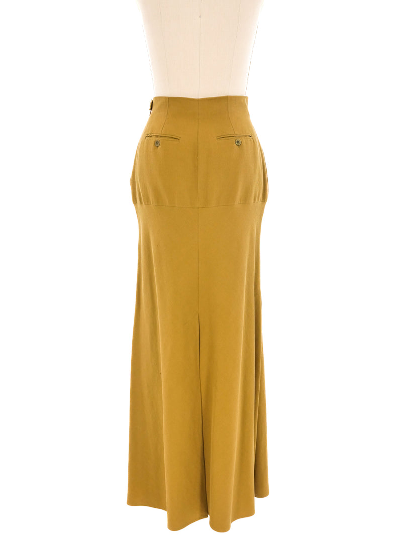 Romeo Gigli Suiting Inspired Maxi Skirt Bottom arcadeshops.com