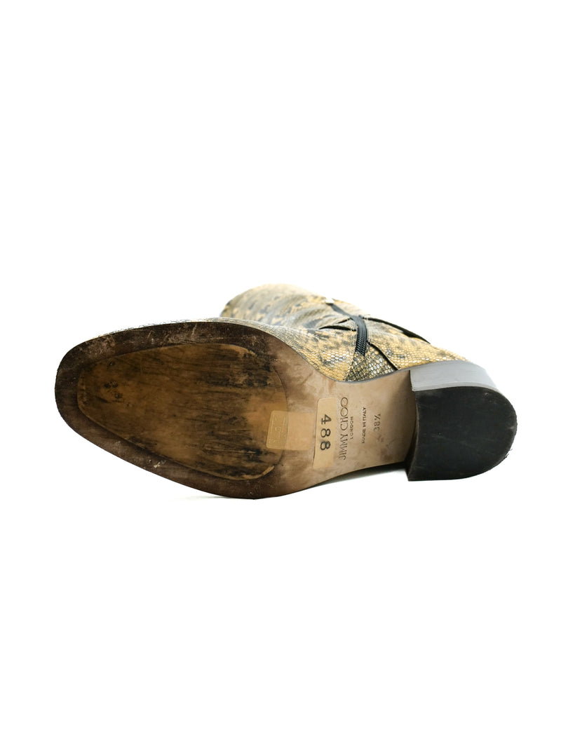 Jimmy Choo Python Printed Leather Boots Accessory arcadeshops.com