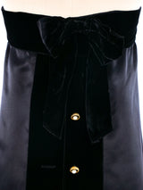 Chanel Strapless Satin Gown Dress arcadeshops.com