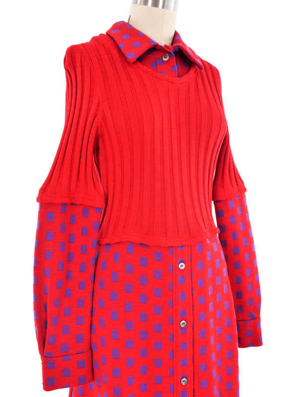 Rudi Gernreich Geometric Printed Knit Dress Dress arcadeshops.com