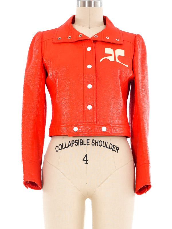 Courreges Orange Vinyl Jacket Jacket arcadeshops.com