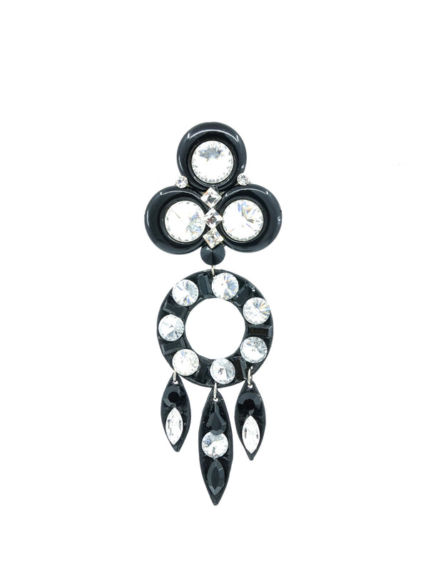 Rhinestone Accented Chandelier Earrings Accessory arcadeshops.com