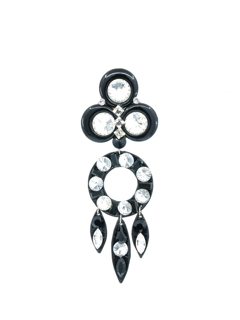 Rhinestone Accented Chandelier Earrings Accessory arcadeshops.com