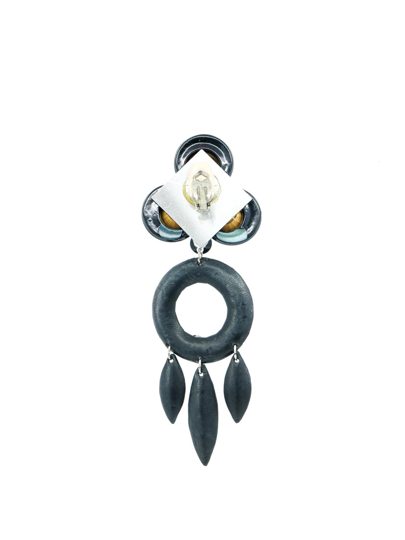 Rhinestone Accented Chandelier Earrings Accessory arcadeshops.com