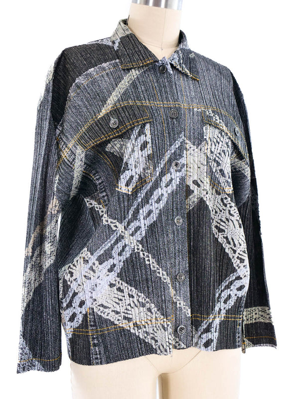 Issey Miyake Pleats Please Trompe L'oeil Top Top arcadeshops.com