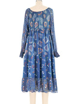 Ossie Clark Celia Birtwell Printed Peasant Dress Dress arcadeshops.com