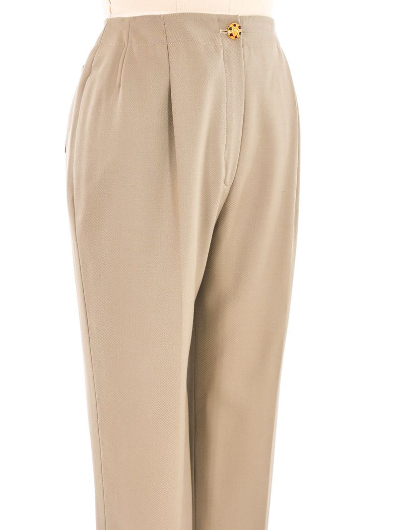 Chanel Khaki Trousers Bottom arcadeshops.com