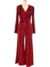 1970's Diane Von Furstenberg Wrap Pant Ensemble Suit arcadeshops.com