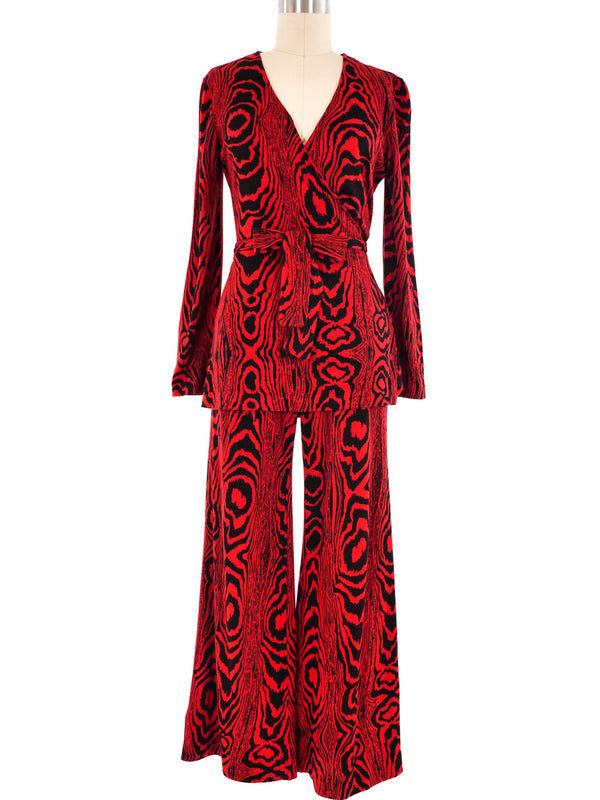1970's Diane Von Furstenberg Wrap Pant Ensemble Suit arcadeshops.com