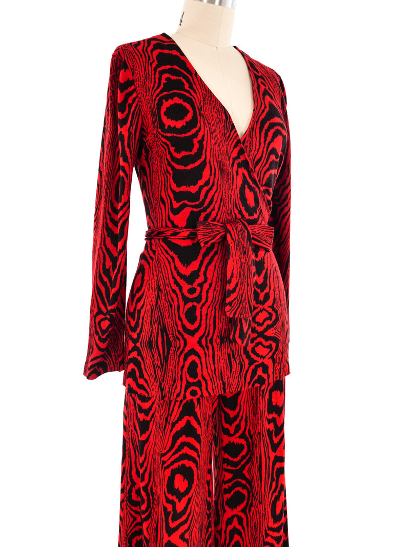 1970's Diane Von Furstenberg Wrap Pant Ensemble Suit arcadeshops.com