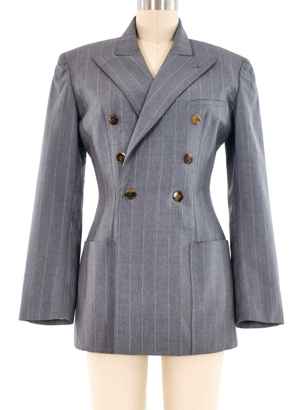 Jean Paul Gaultier Pinstripe Blazer Jacket arcadeshops.com